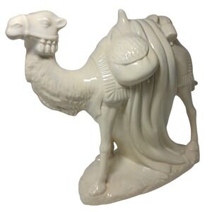Vintage Nativity Holland Mold Camel Loaded with‎ Gear 1992 Ivory Blue 8.5 Inch